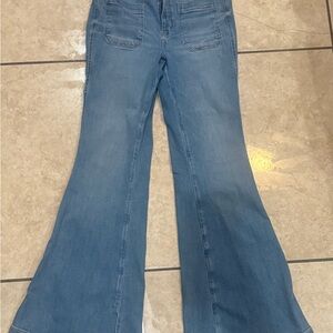 American Eagle Outfitters Blue Flare Wide Leg Jeans